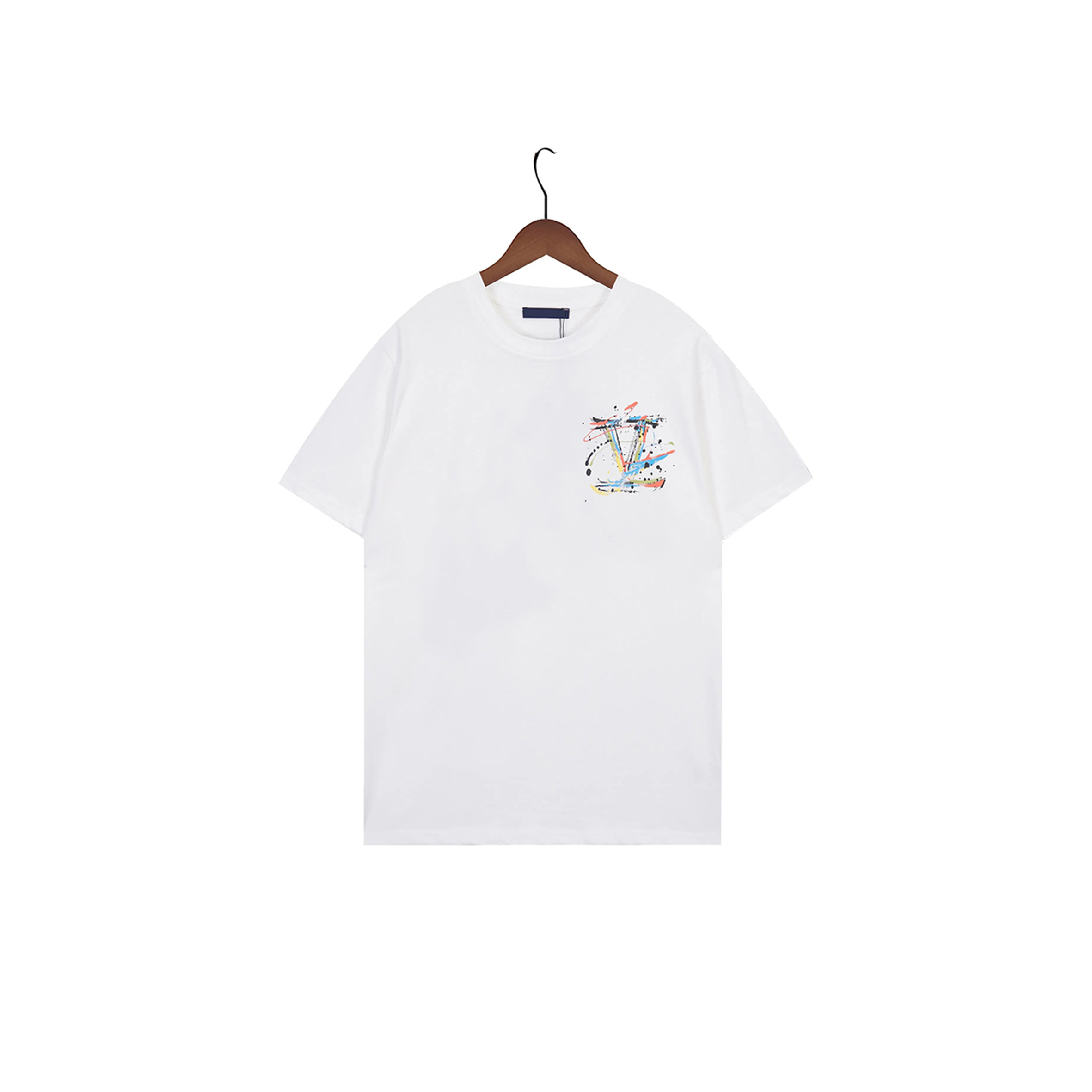 LOUIS VUITTON HAND-PAINTED LOGO PRINT SHORT-SLEEVED T  